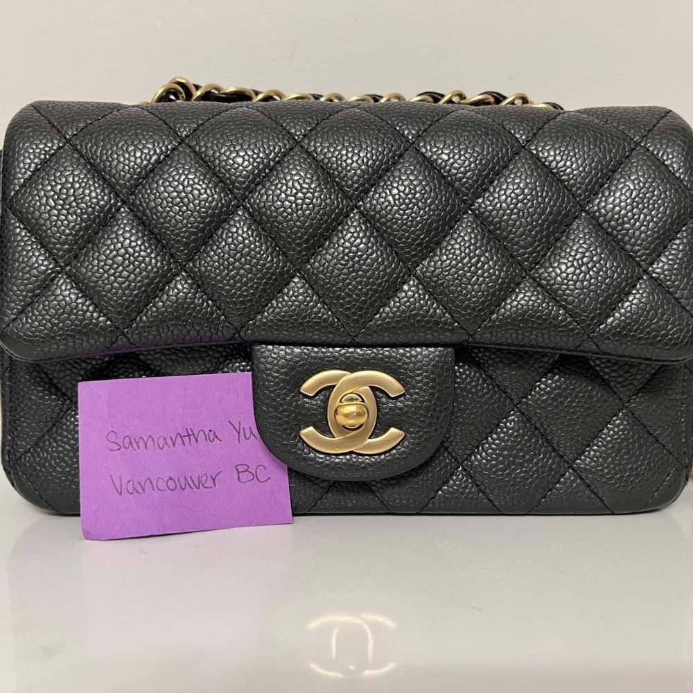 Authentic chanel caviar mini